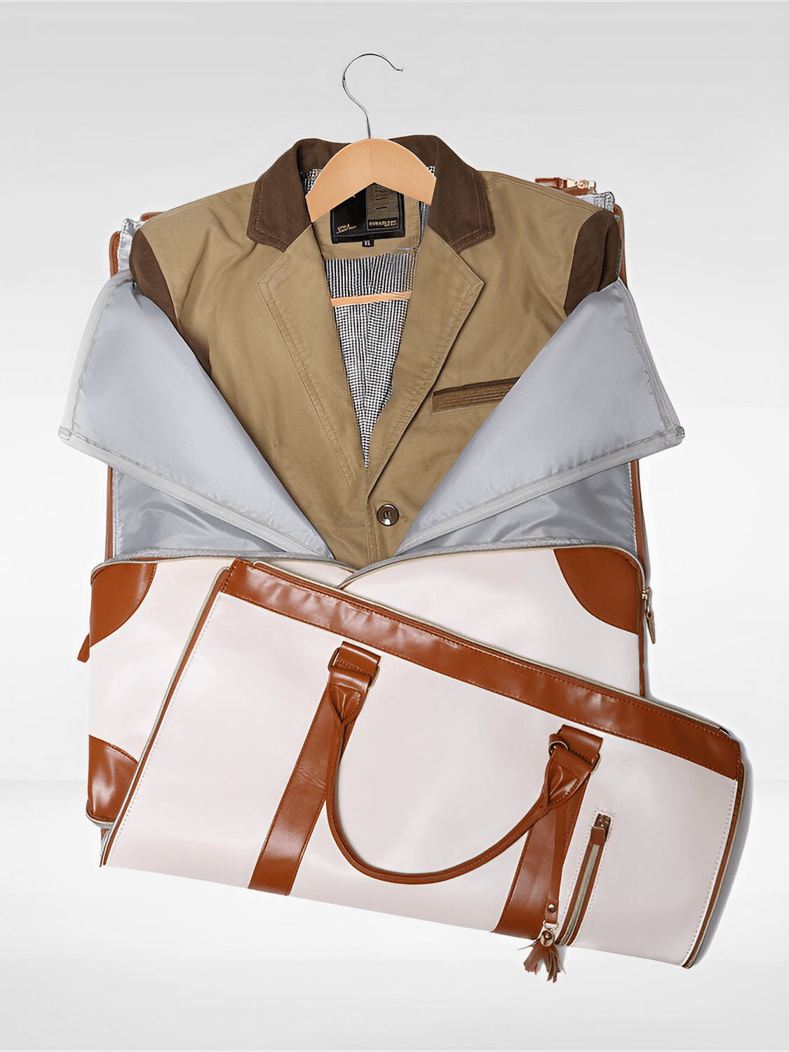 Bolsa Feminina de Viagem em Couro PU Dobrável Multifuncional – Angela