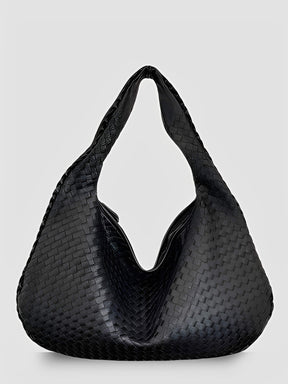 Bolsa Feminina de Ombro Meia Lua em Couro PU Trançado - Antonieta