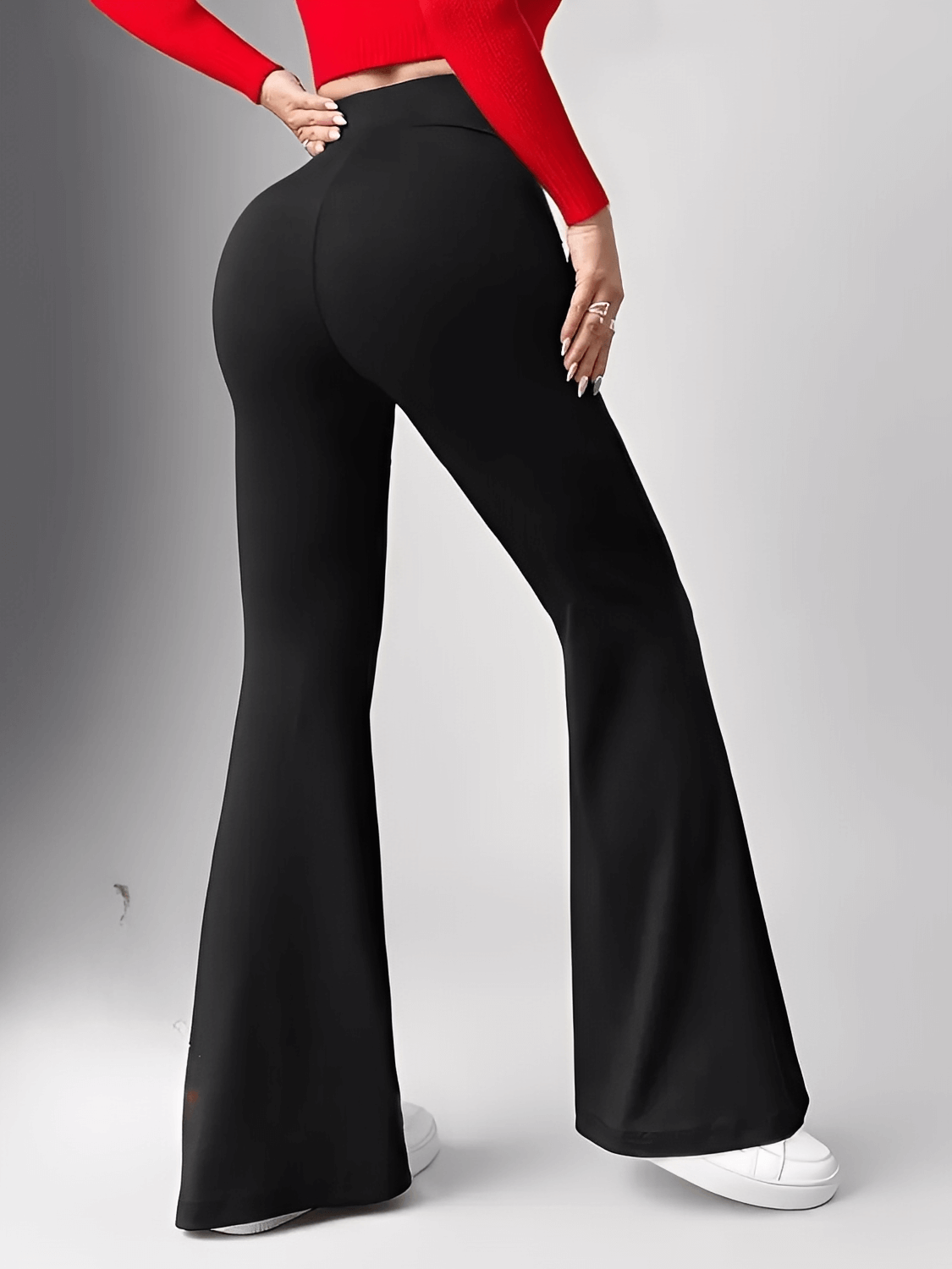 Calça Flare Levanta Bumbum com Forro Peluciado e Cintura Alta - Magnólia