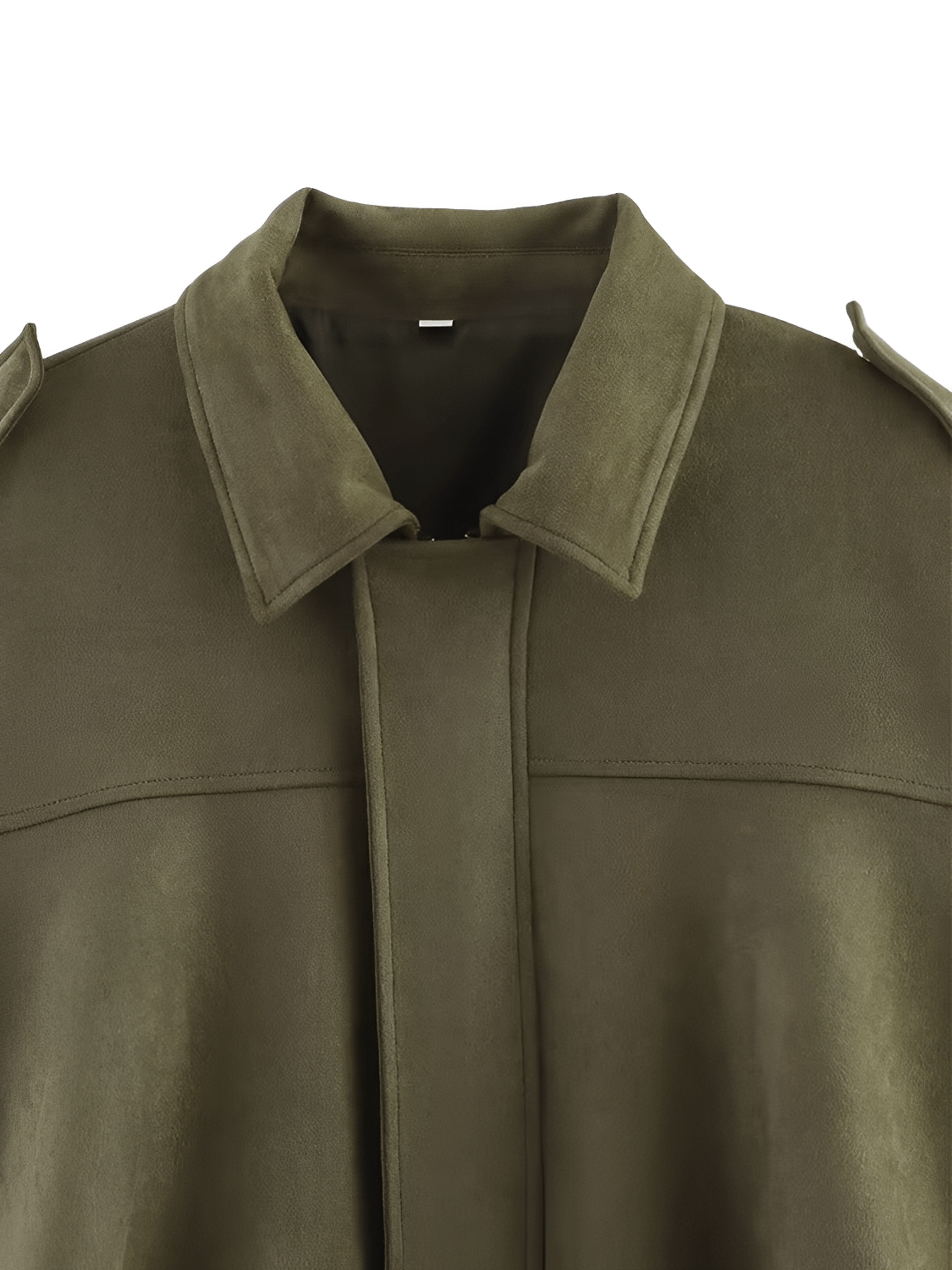 Jaqueta Bomber Oversized em Camurça com Recortes – Ione