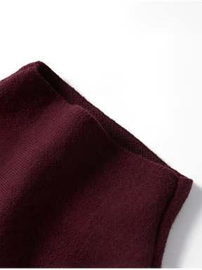 Casaco Poncho Assimétrico de Gola Alta Estruturado - Lenir