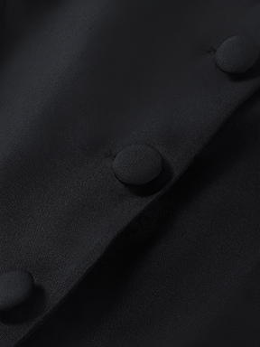 Vestido Midi Sem Mangas com Botões Forrados Cinto e Fenda – Selena