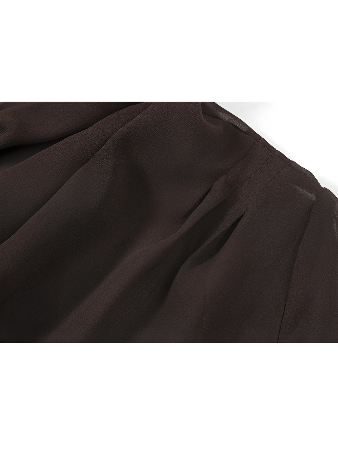 Camisa em Chiffon com Gola Laço e Punhos com Botão – Evangeline