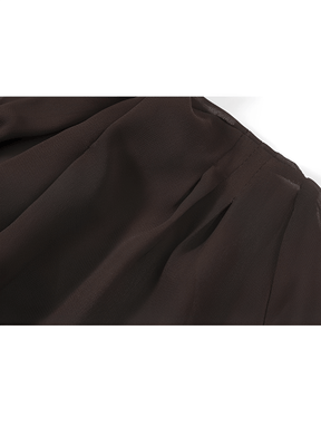 Camisa em Chiffon com Gola Laço e Punhos com Botão – Evangeline