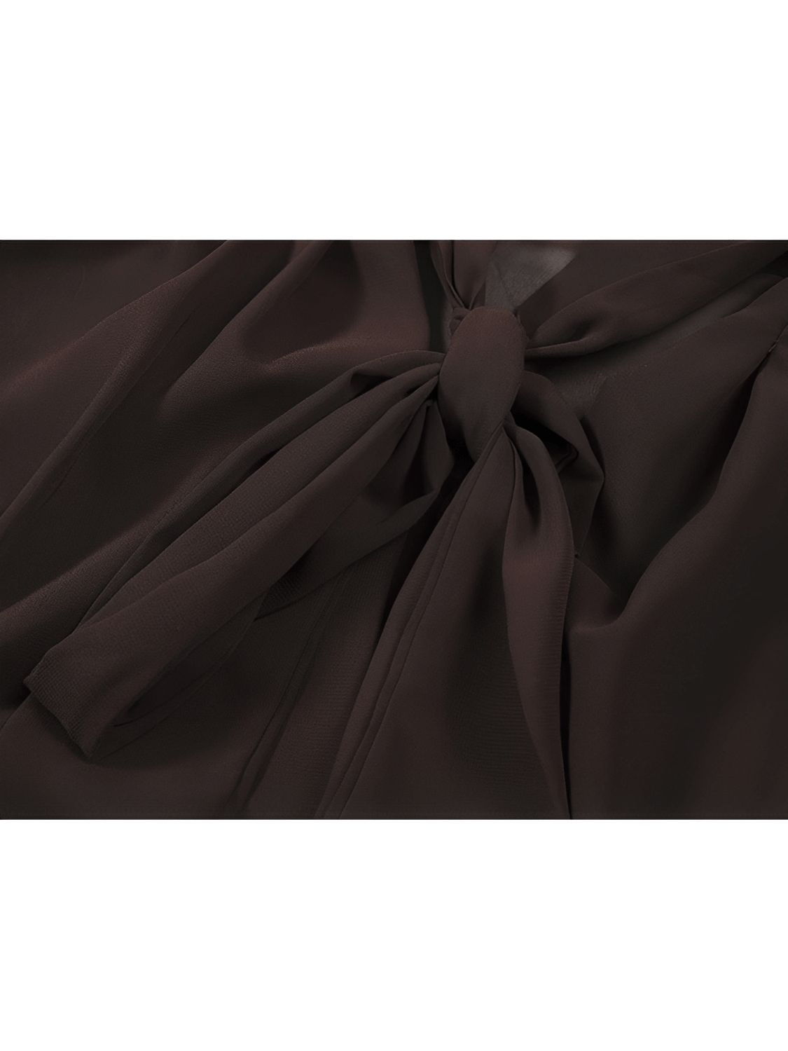 Camisa em Chiffon com Gola Laço e Punhos com Botão – Evangeline