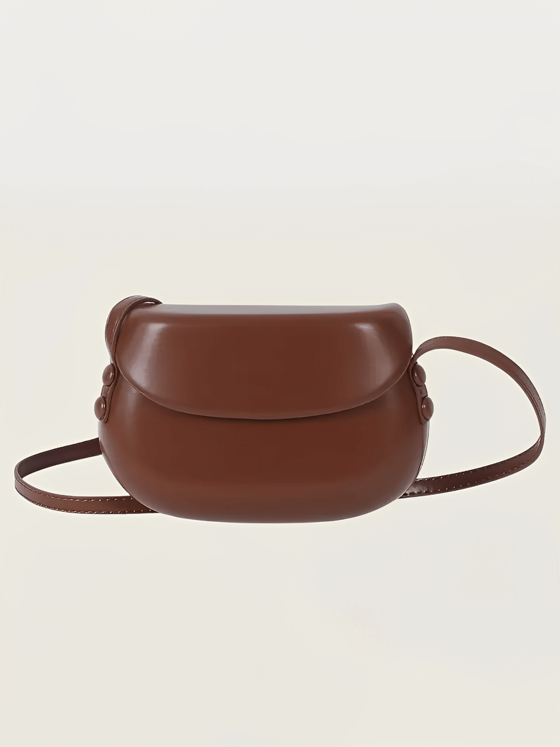 Bolsa Feminina em Couro PU com Design Arredondado e Alça Regulável – Odete