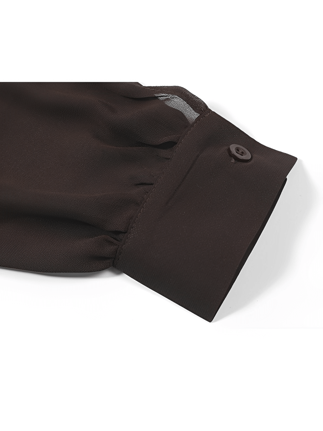 Camisa em Chiffon com Gola Laço e Punhos com Botão – Evangeline