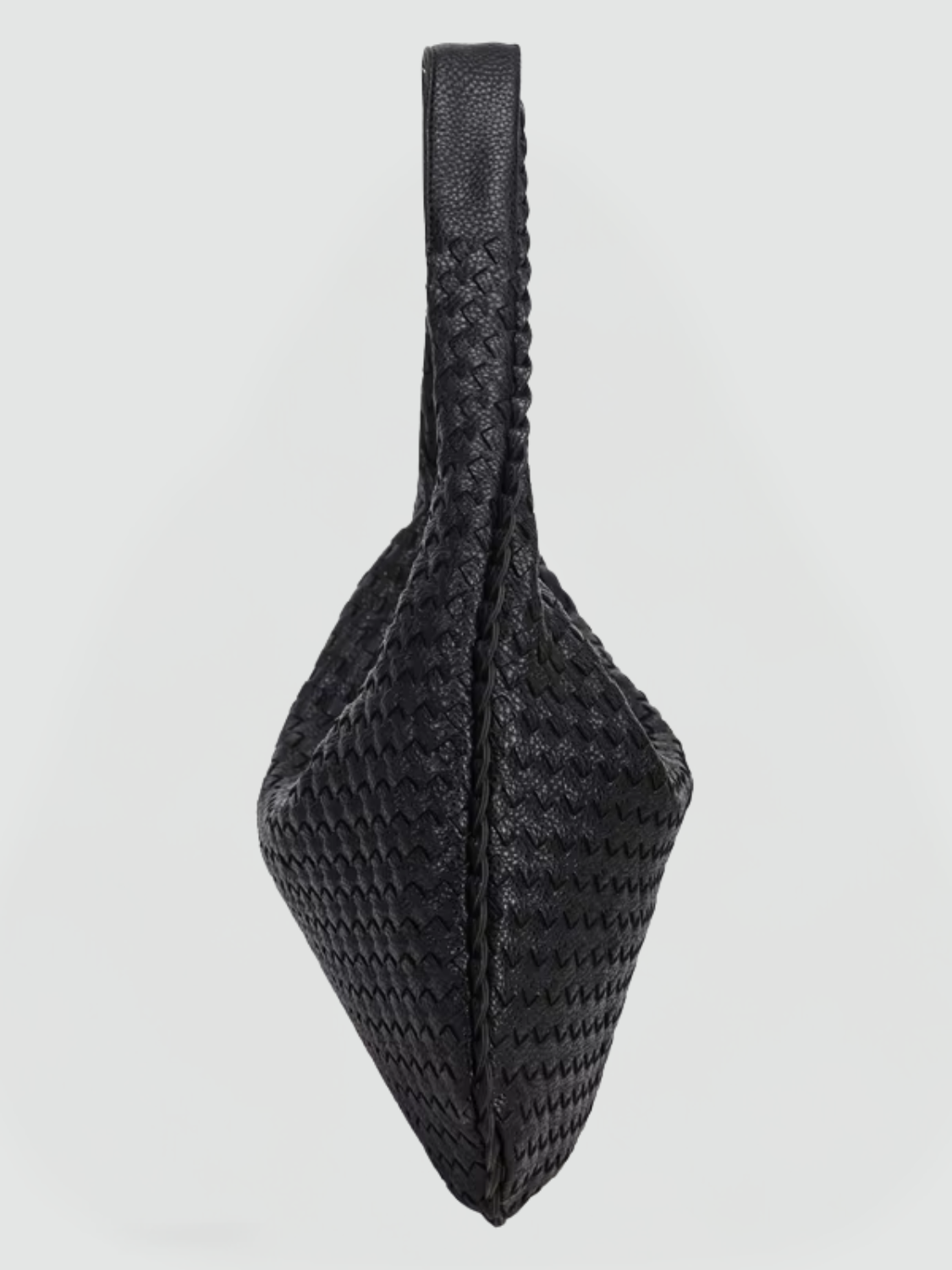 Bolsa Feminina de Ombro Meia Lua em Couro PU Trançado - Antonieta