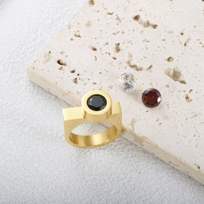 Anel 3 Pedras de Zircônia