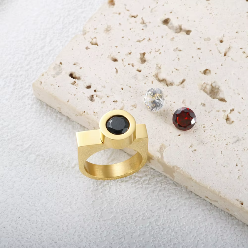 Anel 3 Pedras de Zircônia