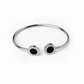 Bracelete Pudra Ônix Dupla