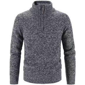 Suéter Masculino em Lã Básico com Zíper Alasca