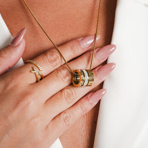 Anel 3 Pontas Ajustável Banhado a Ouro 18K