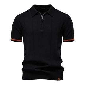 Camisa Polo Masculina Casual com Zíper Quebec