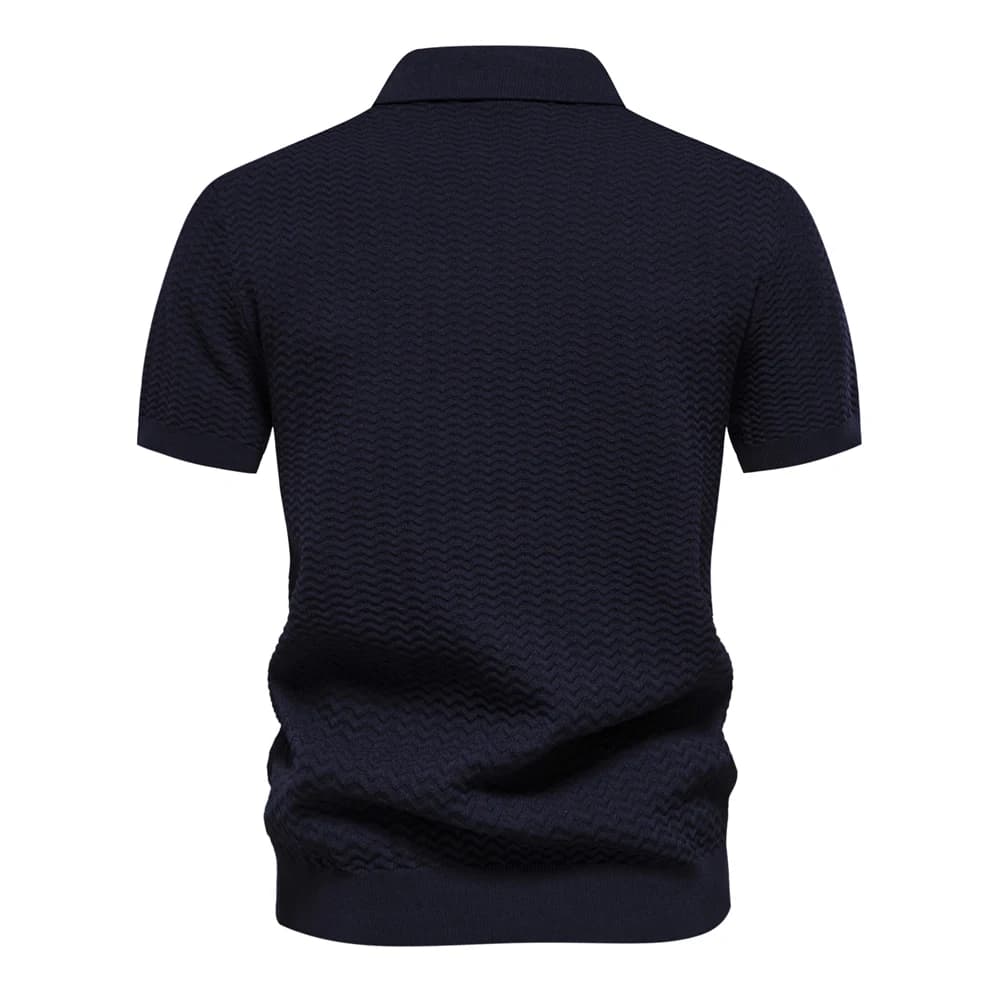 Camisa Polo Masculina em Malha Texturizada Boston