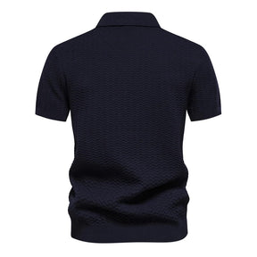 Camisa Polo Masculina em Malha Texturizada Boston
