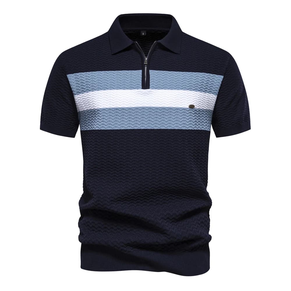 Camisa Polo Masculina em Malha Texturizada Boston