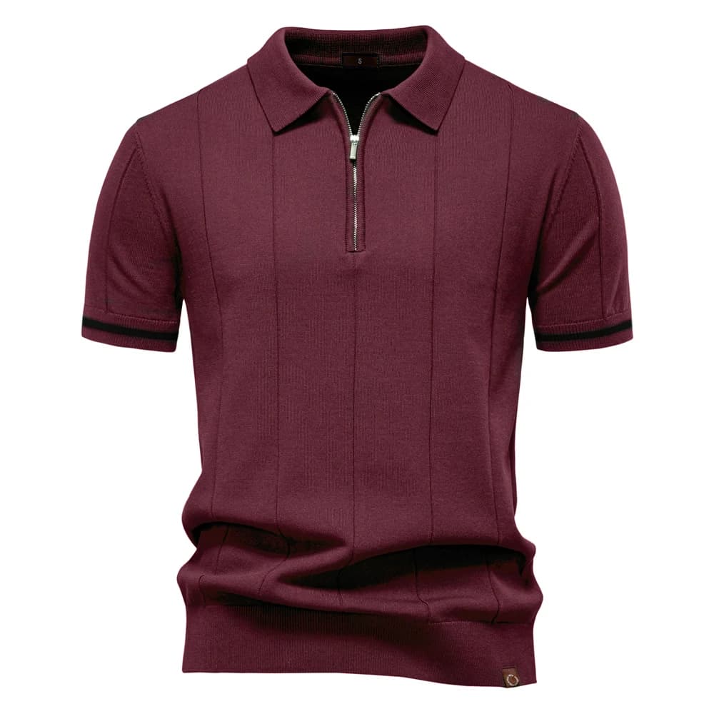 Camisa Polo Masculina Casual com Zíper Quebec
