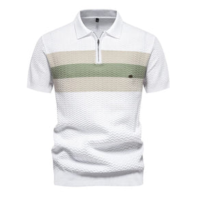 Camisa Polo Masculina em Malha Texturizada Boston