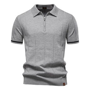 Camisa Polo Masculina Casual com Zíper Quebec