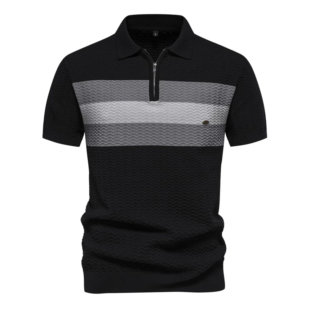 Camisa Polo Masculina em Malha Texturizada Boston