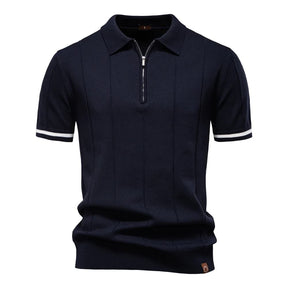 Camisa Polo Masculina Casual com Zíper Quebec