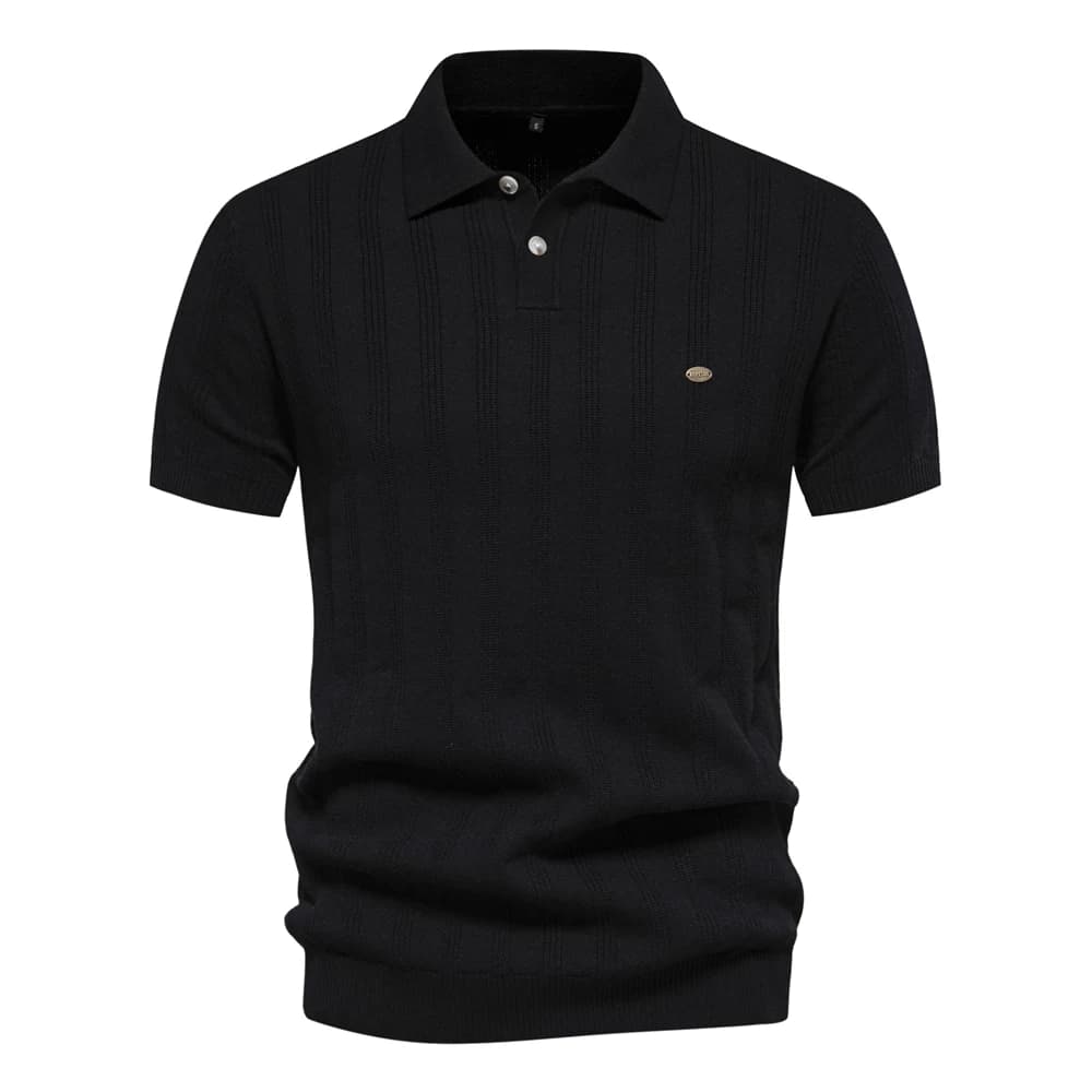 Camisa Polo Masculina em Malha Texturizada Miami