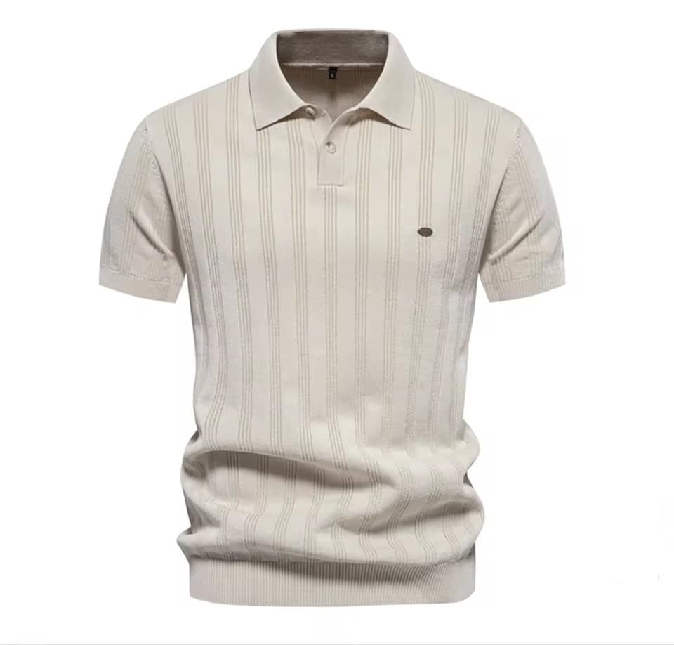 Camisa Polo Masculina em Malha Texturizada Miami