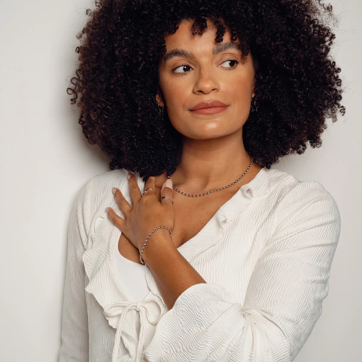 Pulseira Corrente Esferas - Prata