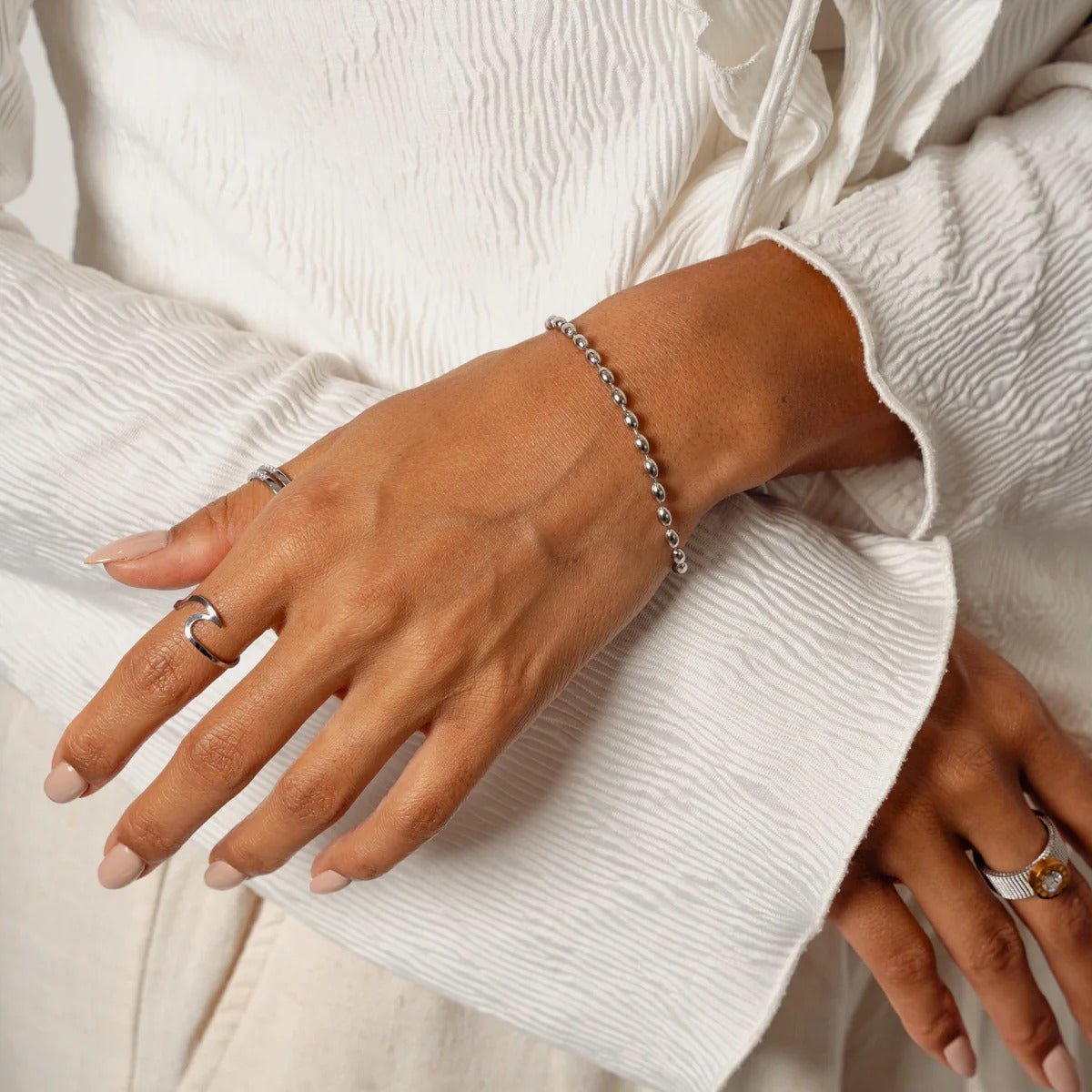 Pulseira Corrente Esferas - Prata